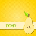 Yellow Pear illustration. Element of education and health illustration. Vegetarian food. Vector isolated illustration